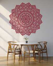 Mandala Vinyl Wall Decal Removable Boho Art For Yoga, Meditation - thumbnail 1