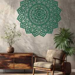 Mandala Vinyl Wall Decal Removable Boho Art For Yoga, Meditation - thumbnail 2