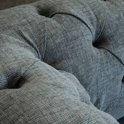 2 Seater Grey Linen Fabric Chesterfield Sofa, British Handmade - thumbnail 4