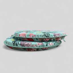 Floral Velvet Bistro Seat Pad - Tranquillity Spring Garden - thumbnail 2
