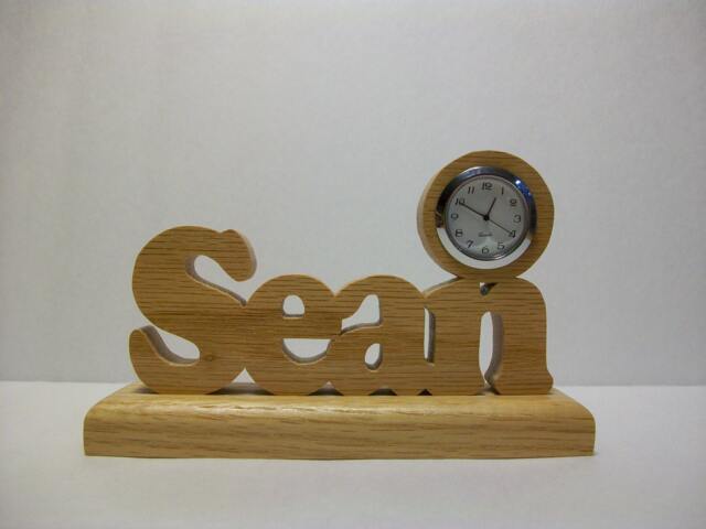 Personalized Desk Clock, Customize With A Name Or Word Of Your Choosing - image 1