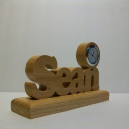 Personalized Desk Clock, Customize With A Name Or Word Of Your Choosing - thumbnail 2