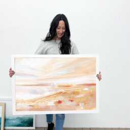 Quiet Escape - Colorful Art Print, Bright Bold Wall Art, Abstract Landscape Painting, Contemporary Wall Art Decor, Kendra Castillo - thumbnail 2