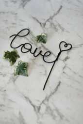 I Love You Wire Plant Stake. Indoor Decor. House Decor. Plant Bling. Pal. Trellis. Support - thumbnail 1