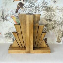 Art Deco Style Bookends, Wooden Book Stopper - Style 1 - thumbnail 3