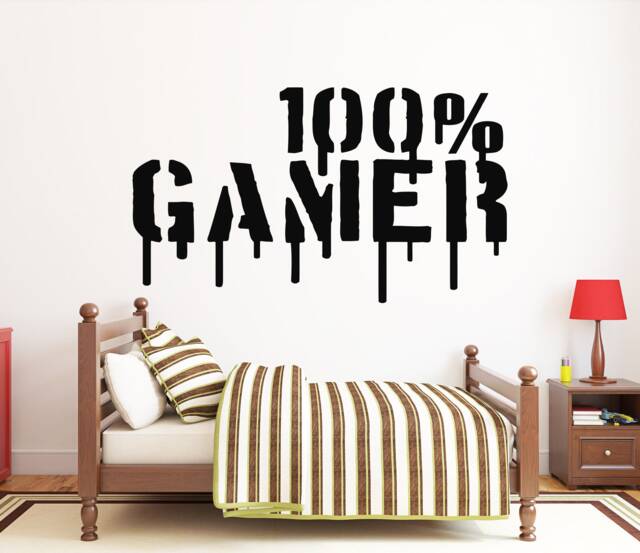 Gamer Wall Decal 100% Vinyl Sticker, Gaming Room Decor Vg039 - image 1