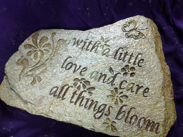 Personalized Garden Stone, Engraved Stepping Stones, Flower Garden Gifts, Mom Gifts, Engraved Wife Gift, Engagement Gift - image 1
