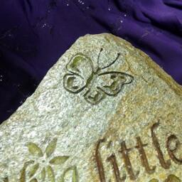 Personalized Garden Stone, Engraved Stepping Stones, Flower Garden Gifts, Mom Gifts, Engraved Wife Gift, Engagement Gift - thumbnail 3