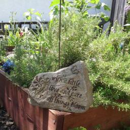 Personalized Garden Stone, Engraved Stepping Stones, Flower Garden Gifts, Mom Gifts, Engraved Wife Gift, Engagement Gift - thumbnail 2