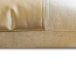 "Faux Leather Antique Gold Cushion Cover 16""x16" - thumbnail 2
