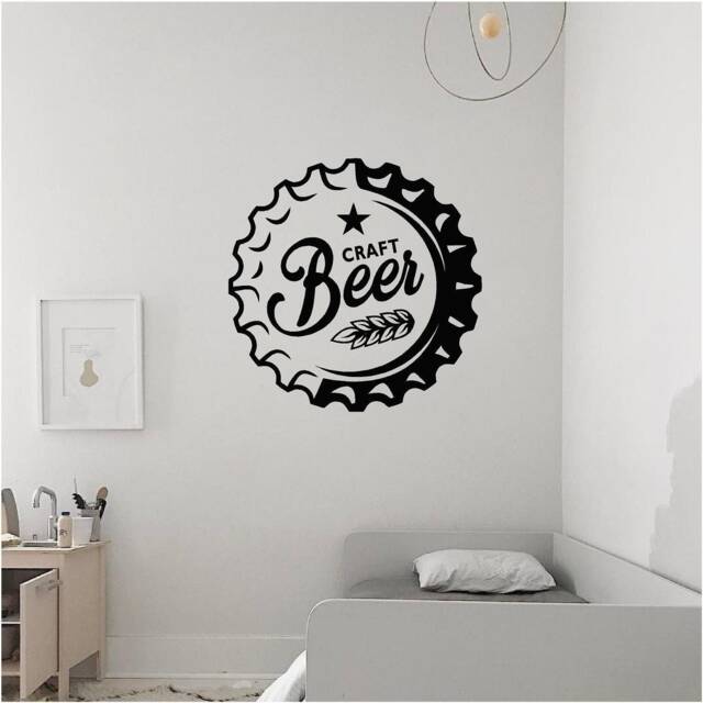 Craft Beer Vinyl Wall Art, Decal, Sticker, Transfer, Mural, Removable, Decor, Interior, Exterior, Peel & Stick, Full - 0657 - image 1