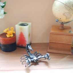 Scorpion Scrap Metal Sculpture, Handmade Recycled Steel Art, Traditional Iron Gift - thumbnail 2