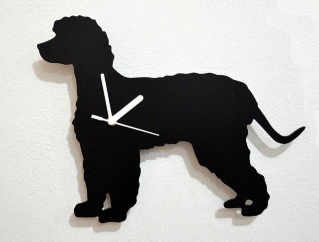 Irish Water Spaniel Dog - Wall Clock Silhouette - image 1