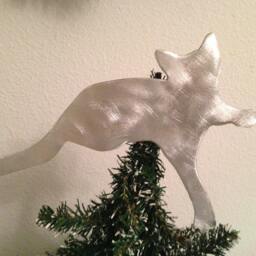 Teeny Little Kitty Cat, Cat Christmas Tree Topper, Wreath Decoration, Holiday Aluminum - thumbnail 3