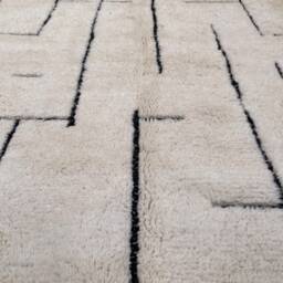Handmade Beni Ourain Rug Custom Geometric Wool Berber Rug - thumbnail 3
