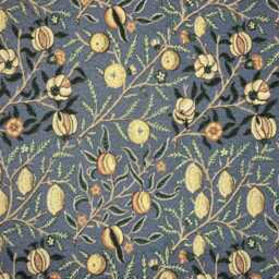 Custom Made William Morris Pomegranate Blue Blackout/Lining Curtains 3
