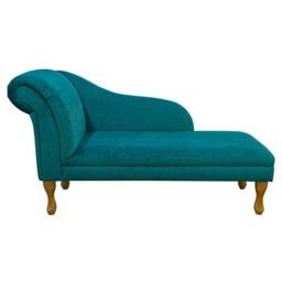 Handmade Luxury Teal Velvet Chaise Longue - Aquavelvet Technology - thumbnail 2
