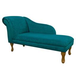 Handmade Luxury Teal Velvet Chaise Longue - Aquavelvet Technology