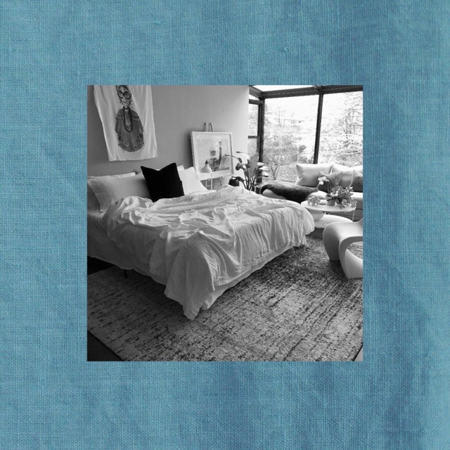 Sapphire Blue Linen Coverlet - Solid Bedspread Made To Order in The Usa Soft Bedding - image 1