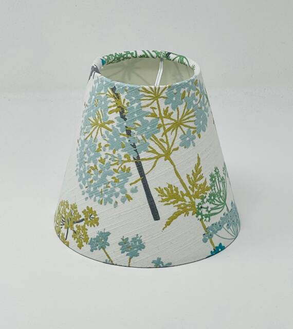 Teal Pistachio Country Hedgerow Small Candle Clip Tapered Chandelier Lampshade - image 1