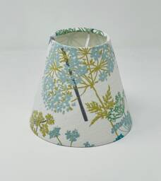 Teal Pistachio Country Hedgerow Small Candle Clip Tapered Chandelier Lampshade - thumbnail 1
