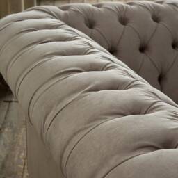 Cream Velvet Chesterfield Snuggle Chair, British Handmade - thumbnail 4