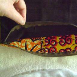 African Print Fabric Patchwork Pillow Cover - Yellows & Browns - thumbnail 3