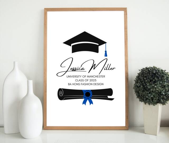 Best Friend Gift, Personalised Gift For Friend, Friends Print, University Graduation Wall Art - image 1