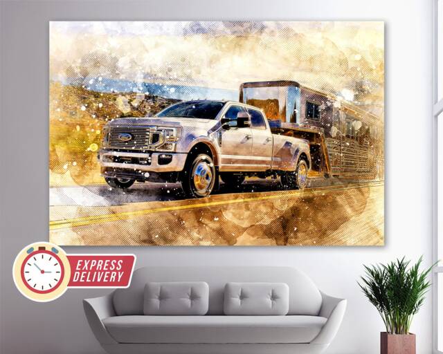Ford F Series Super Duty Truck Canvas Print, Off Road Wall Art, Poster, Decor, Pickup - image 1