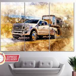 Ford F Series Super Duty Truck Canvas Print, Off Road Wall Art, Poster, Decor, Pickup - thumbnail 3