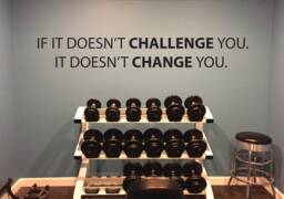 Fitness Wall Decal, Classroom Decor, If It Doesn't Challenge You. Change Physical Therapy Or Chiropractor Office, 106 - thumbnail 1
