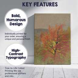 Vibrant Autumn Maple Tree Seasonal Landscape Painting Canvas Wall Art Print Decor Picture Ready To Hang - thumbnail 2
