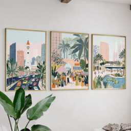 Manila Philippines Poster Set Of 3, Vintage Inspired City Landscape Wall Art, Neutral Asian Travel Prints - thumbnail 3