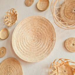12 Wall Baskets - Diverse Galaxy Hangings Rattan Woven Boho Art Well Decor Wicker Set Handmade - thumbnail 3