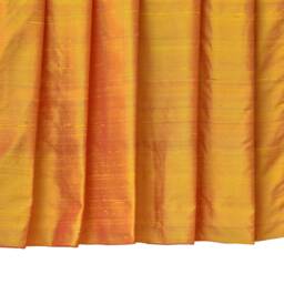 Saffron Orange Silk Dupioni Curtain Panels - Rod Pocket, Grommet, Box Pleat, Three Pinch Tab Top & Plain Ring Top - thumbnail 3