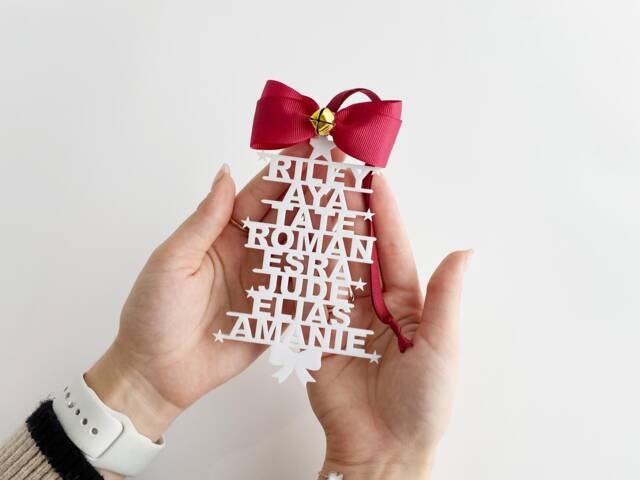 Personalized Grandchildren Christmas Ornament Family Tree Decor - image 1