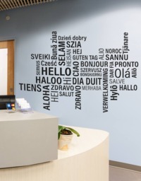Hello in Many Languages Wall Decal International Office Decor Se140 - thumbnail 1