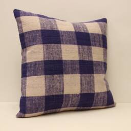 Vintage Turkish Kilim Pillow Cover Wool Art Deco Cushion - 20x20 - thumbnail 2