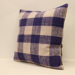 Vintage Turkish Kilim Pillow Cover Wool Art Deco Cushion - 20x20 - thumbnail 3