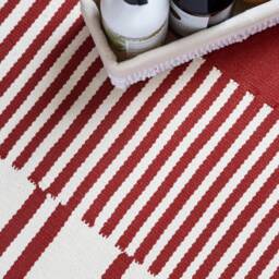 Copper Coral Pier Bathmat Kilim Rug Bath Mat Stripes 48x36 2x3 Bathmats Rugs Cotton Flatwoven Bathroom Decor Doormat Kitchen Set - thumbnail 2