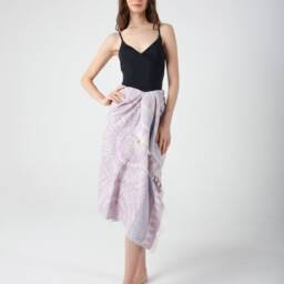 Lilac Rio Jacquard Ethnic Turkish Beach Towel, Cotton Blanket, Quickdry Pool Cover Up, Lightweight Travel Towel - thumbnail 3