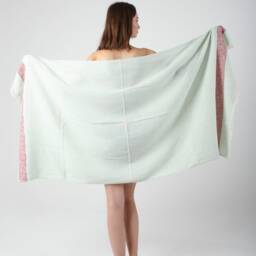 Lilac Rio Jacquard Ethnic Turkish Beach Towel, Cotton Blanket, Quickdry Pool Cover Up, Lightweight Travel Towel - thumbnail 4