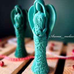 Handmade Angel Christmas Candle Eco-Friendly Soy Beeswax Decor - thumbnail 3