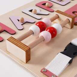Personalized Baby Name Puzzle, Wooden Toys For Toddlers, Girl 1st Christmas Gift, One Year Old Gifts, Shower Room Decor - thumbnail 4