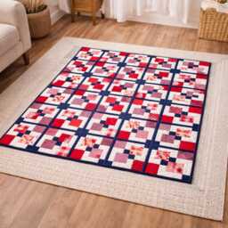 Square Family Quilt Pattern - Classic Patchwork Throw - PDF Download - thumbnail 2