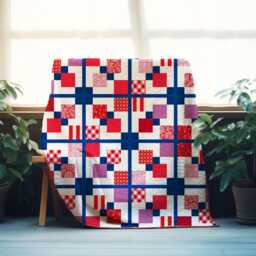 Square Family Quilt Pattern - Classic Patchwork Throw - PDF Download - thumbnail 4