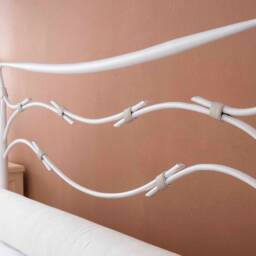 Metal Bed Frame 140x200 160x200 - Handmade Wrought Iron Penelope Modern Design For Contemporary Bedroom - thumbnail 2