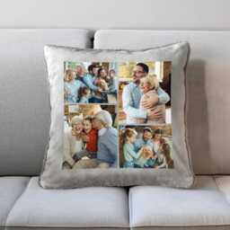 Photo Grid Faux Fur Cushion - Personalised Collage Gift - thumbnail 3