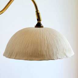 Handmade Porcelain Lampshade, Hand Carved, Pure White - thumbnail 2