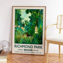 Henri Rousseau Print, Richmond Park London Poster, Vintage Wall Art, Floral A1/A2/A3/A4 - thumbnail 2